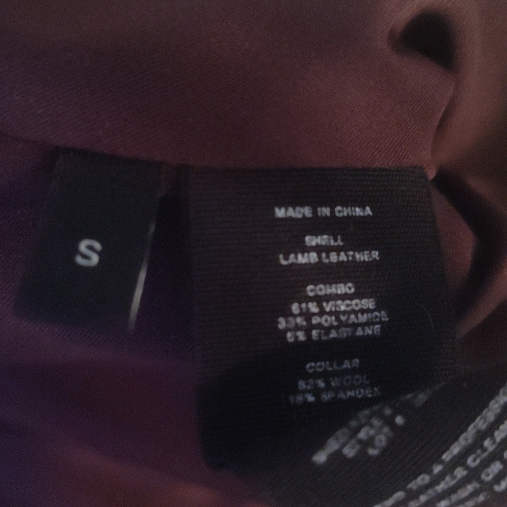 Theory Shezi K Combo Moto Jacket Eggplant Purple Suede Small Cropped Lamb Leathe - Picture 7 of 11